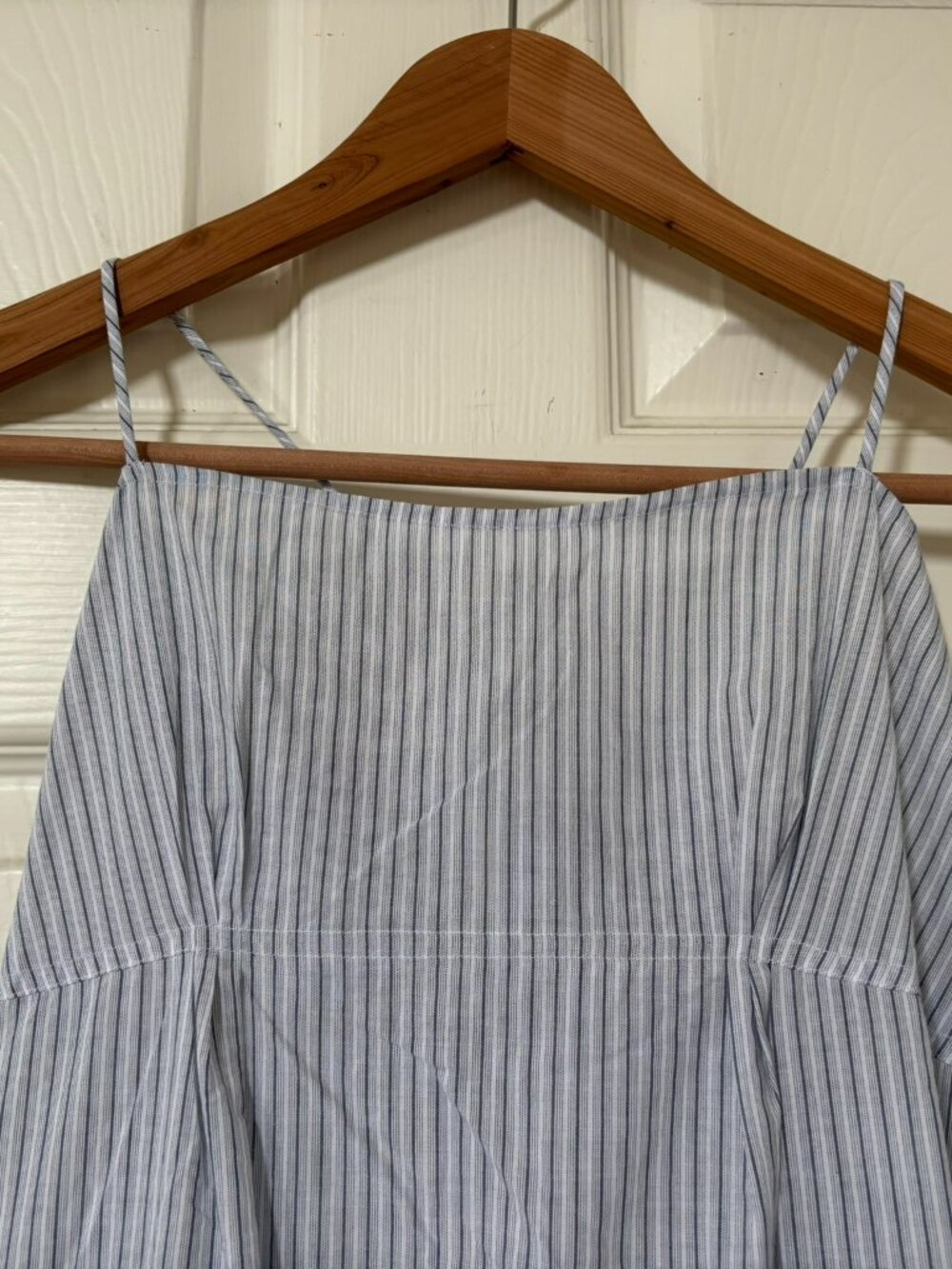 NWT Haven Well Within 100% Organic Cotton Poplin Delicate Striped Sleep Gown M - Picture 8 of 14